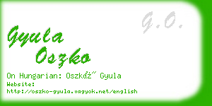 gyula oszko business card